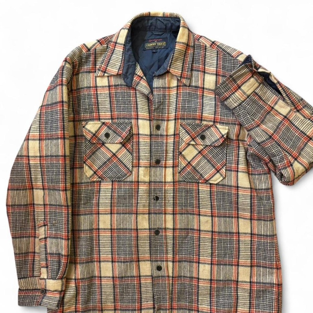 Vintage Wool Plaid Flannel Jacket
